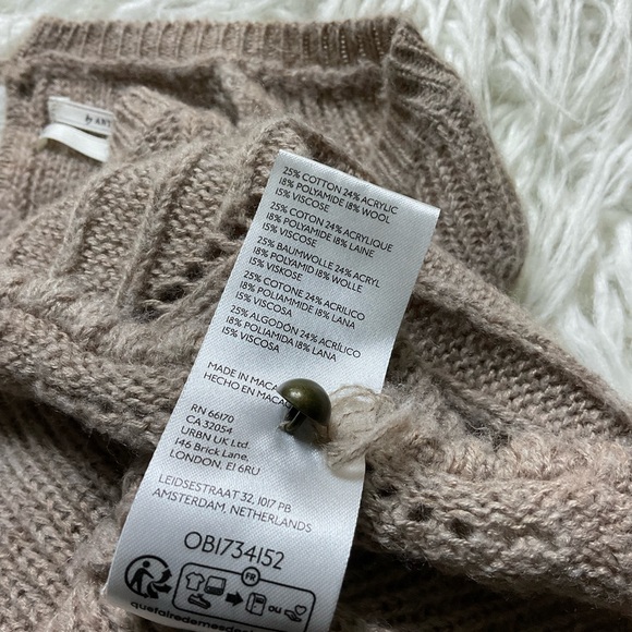 By Anthropologie Short-Sleeve Pointelle Sweater Tee - Picture 4 of 5